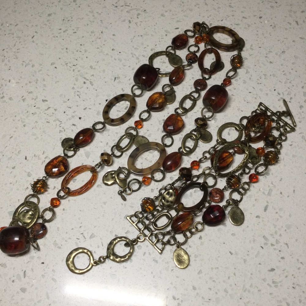 Premier Designs Honey Ne Kyla e and Bracelet Set